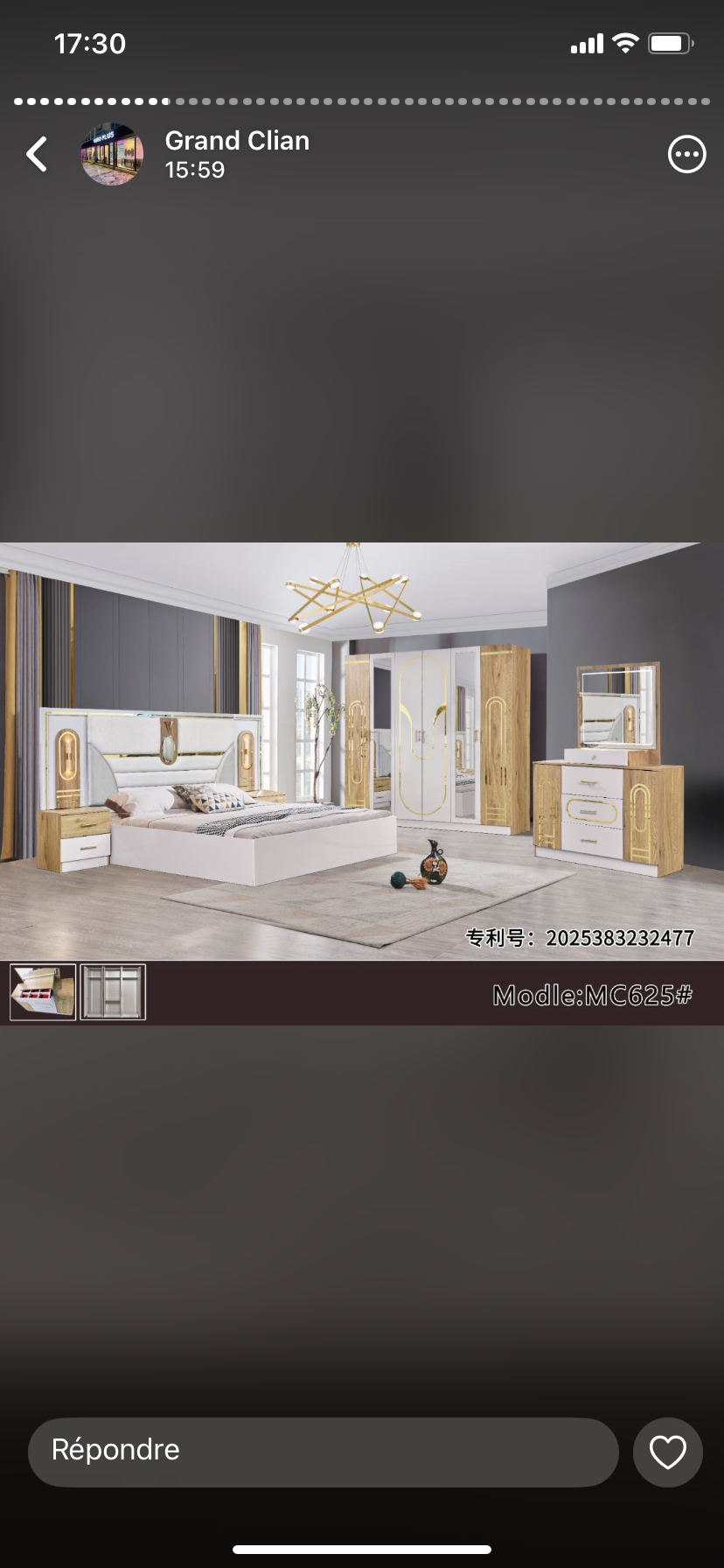 Chambre à Coucher à Vendre