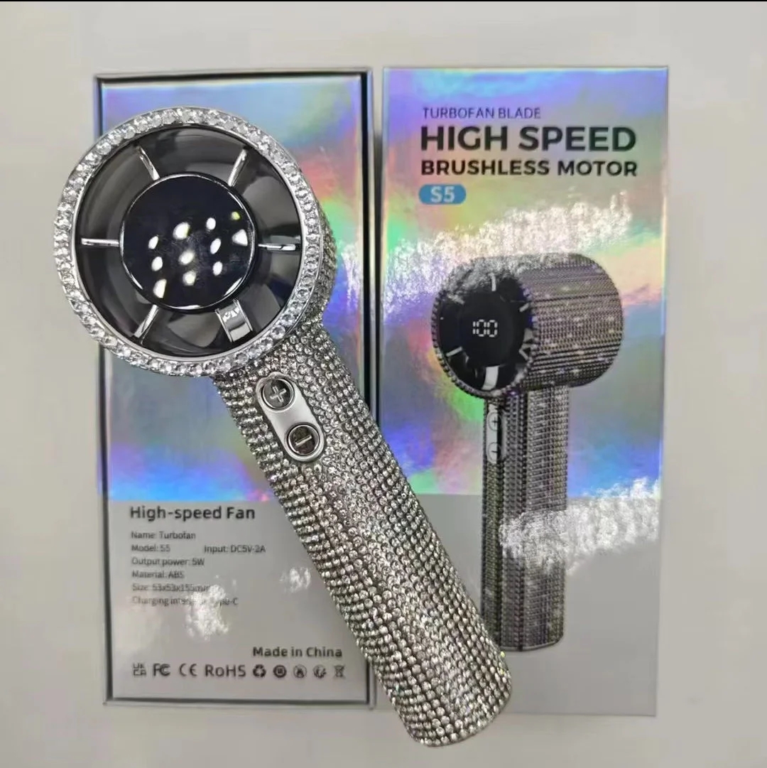 Mini ventilateur portable style diamant