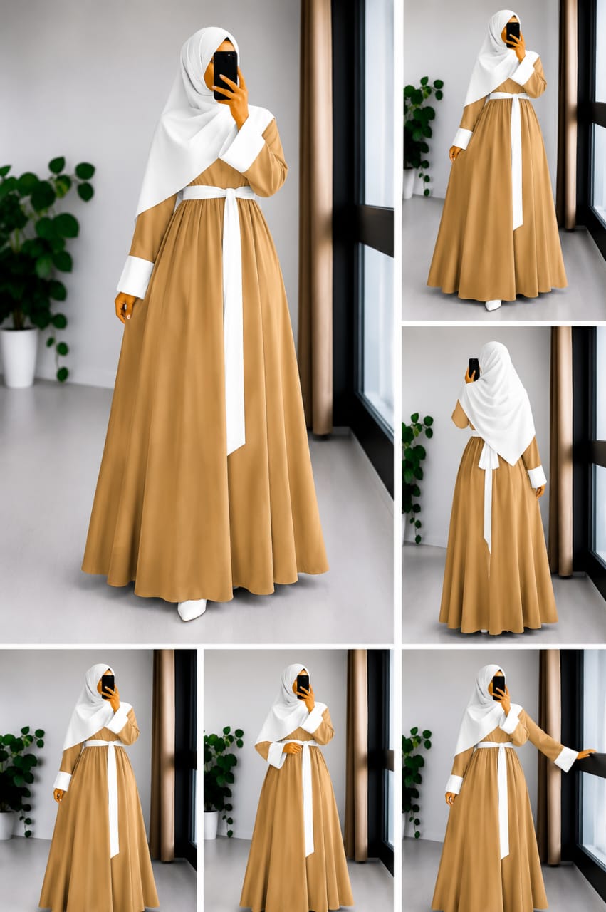 Robe Longue Femme avec Hijab – Plusieurs Couleurs
