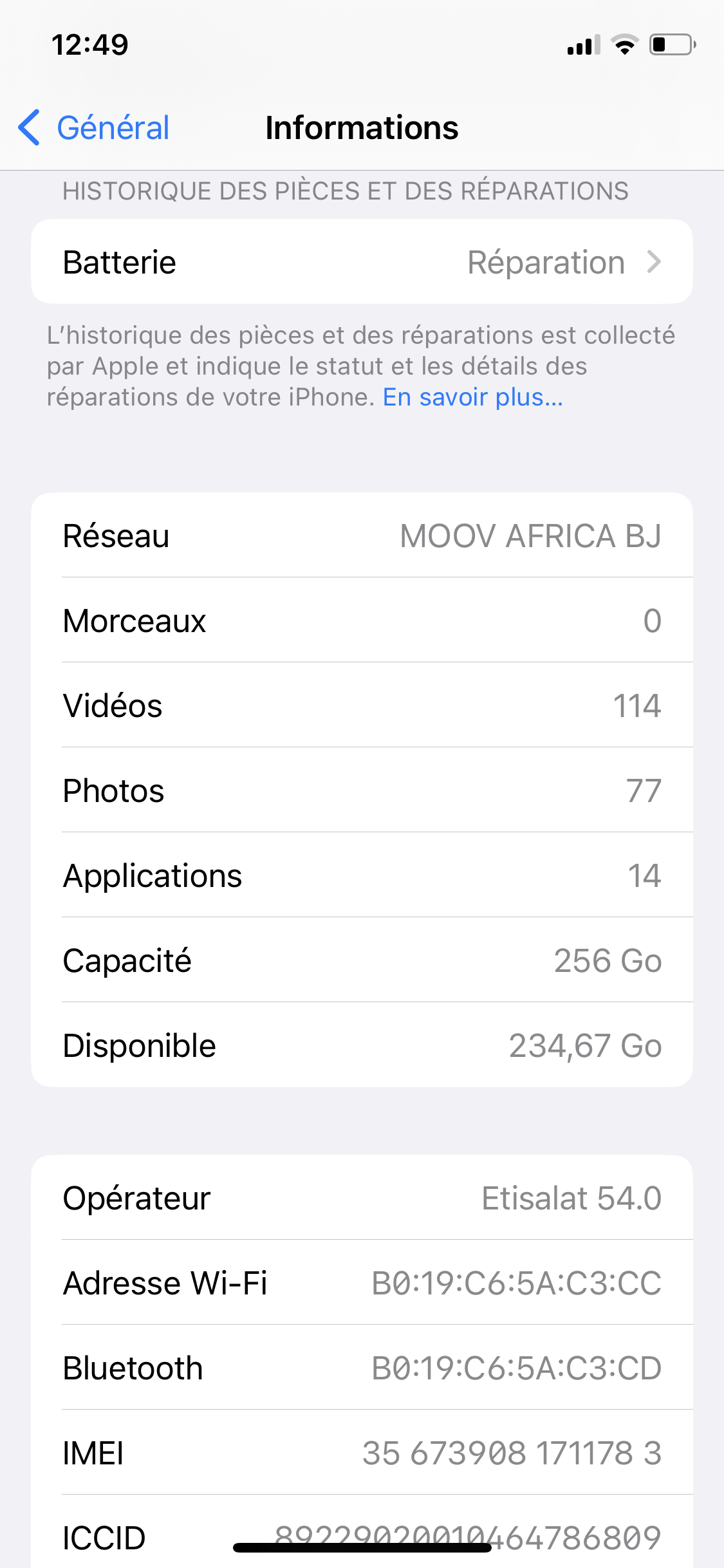 Ex iPhone X g256