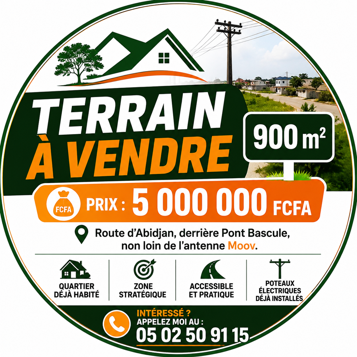 Terrain de 900 m² à Vendre à Bondoukou