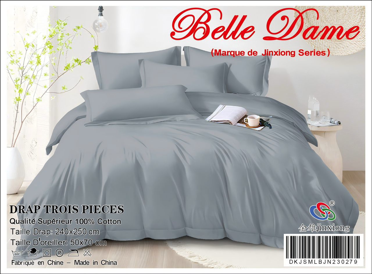 DRAPS DE LITS EN COTON-3PCS