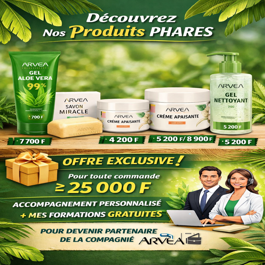 🌿 ARVEA: La solution naturelle pour une peau belle et pour être en bonne santé 🌿