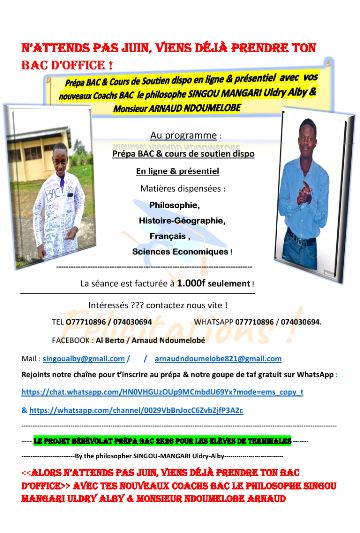 Cours en ligne et en présentiel ( prépa BAC) méthode de l'excellence