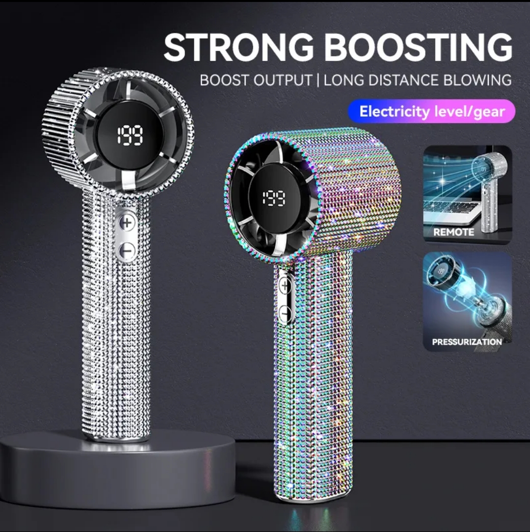 Mini ventilateur portable style diamant
