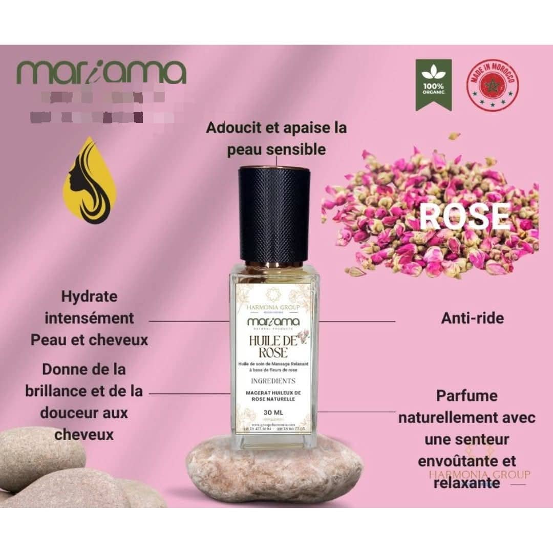 huiles essentielles pour cheveux et corps de la marque Mariama