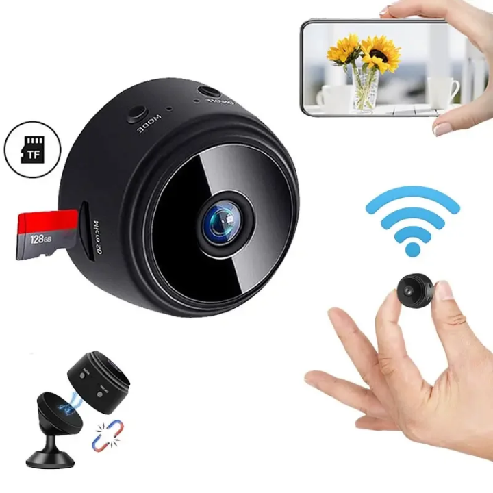 Caméra de Surveillance A9 – Mini Caméra Wi-Fi HD Sécurité 24h/24