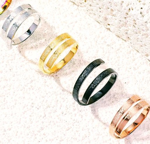 Bracelets et bague ayatoul kourci en ACIER INOXYDABLE