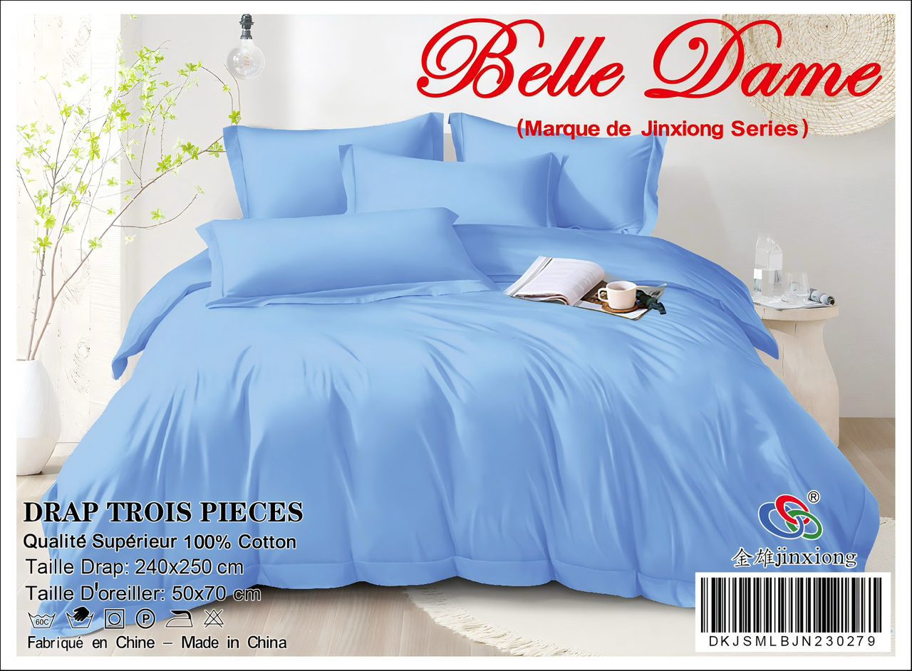 DRAPS DE LITS EN COTON-3PCS