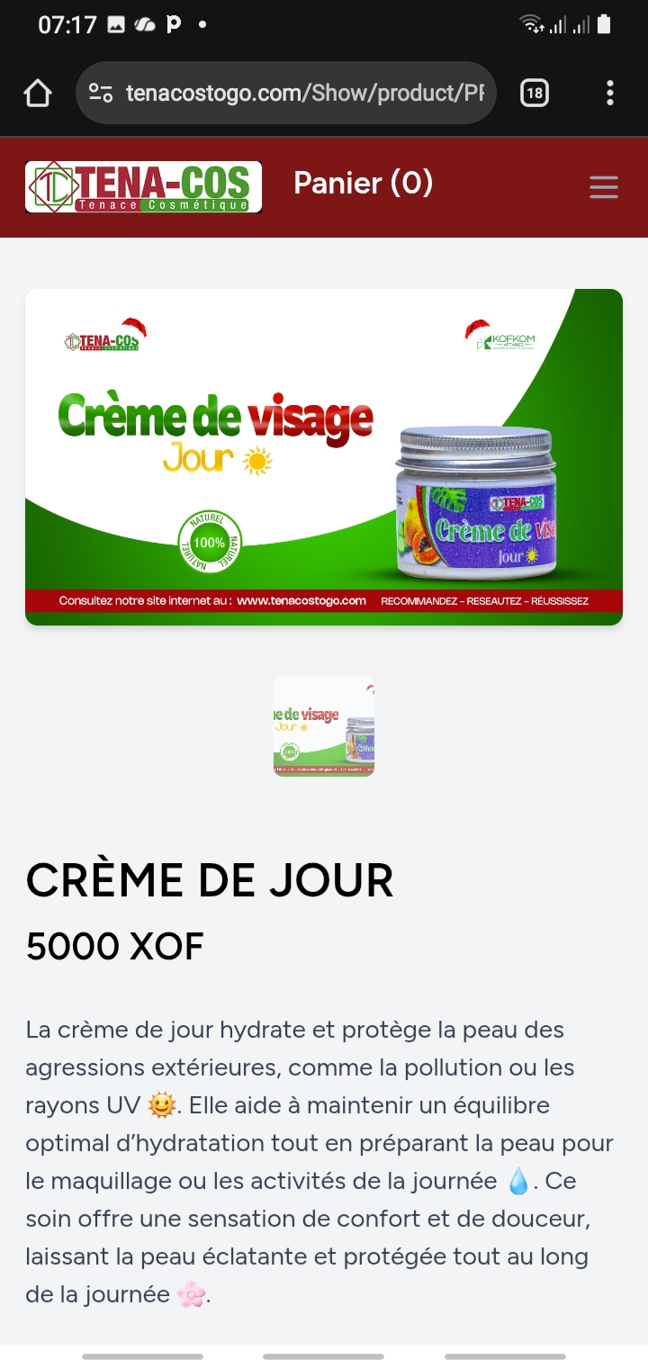 Crème de jour