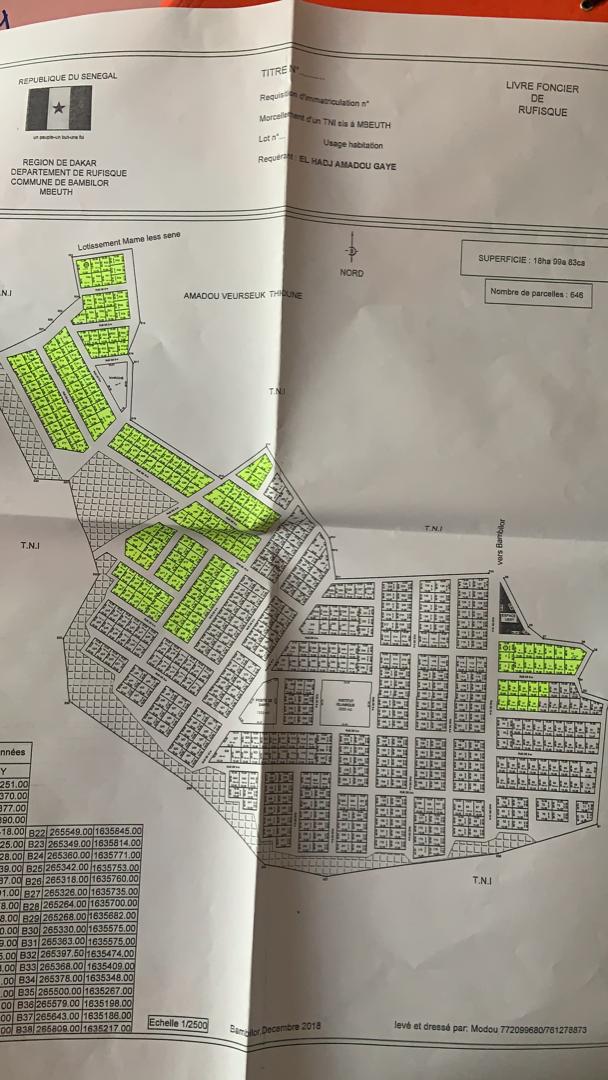 Terrains à vendre Bambilor Mbeuth – Parcelles de 150 m²