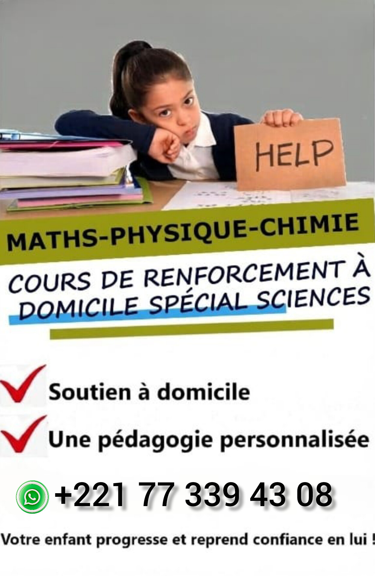 Cours de renforcement à domicile maths physique-chimie