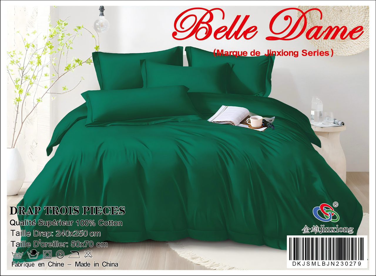 DRAPS DE LITS EN COTON-3PCS