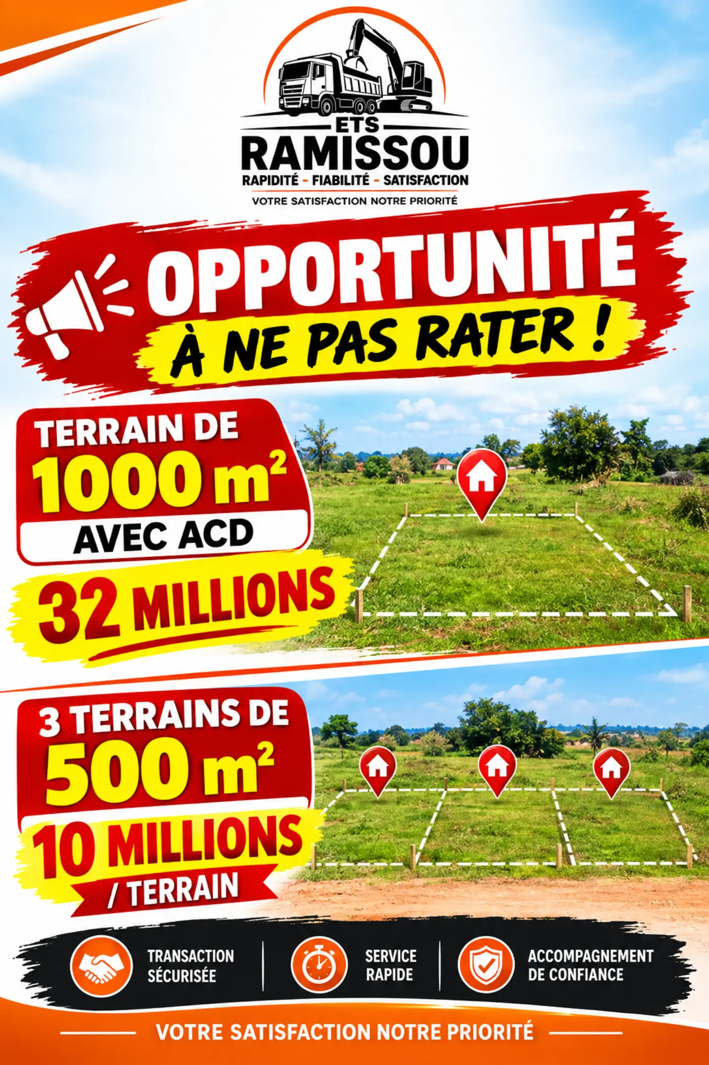 Terrains avec ACD Disponibles à Vendre à Bouaké – Kennedy,