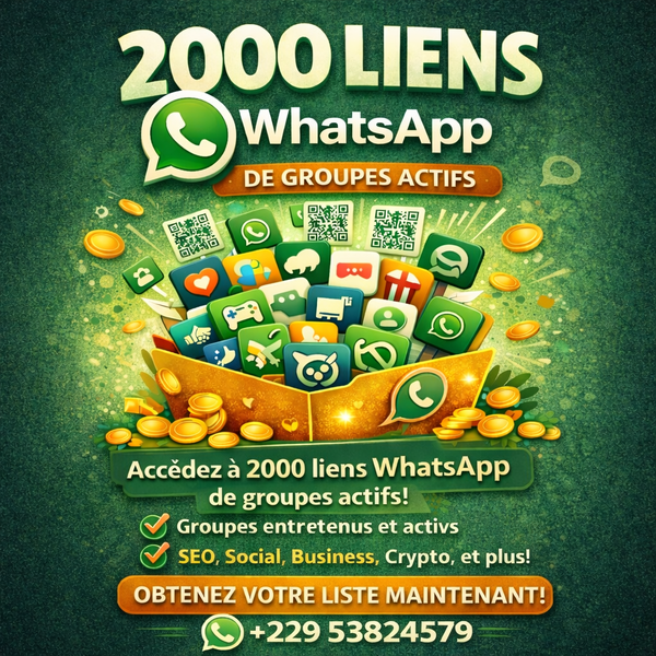 2000 liens de groupe WhatsApp les plus actifs de l'Afrique de l'ouest pour booster vos ventes