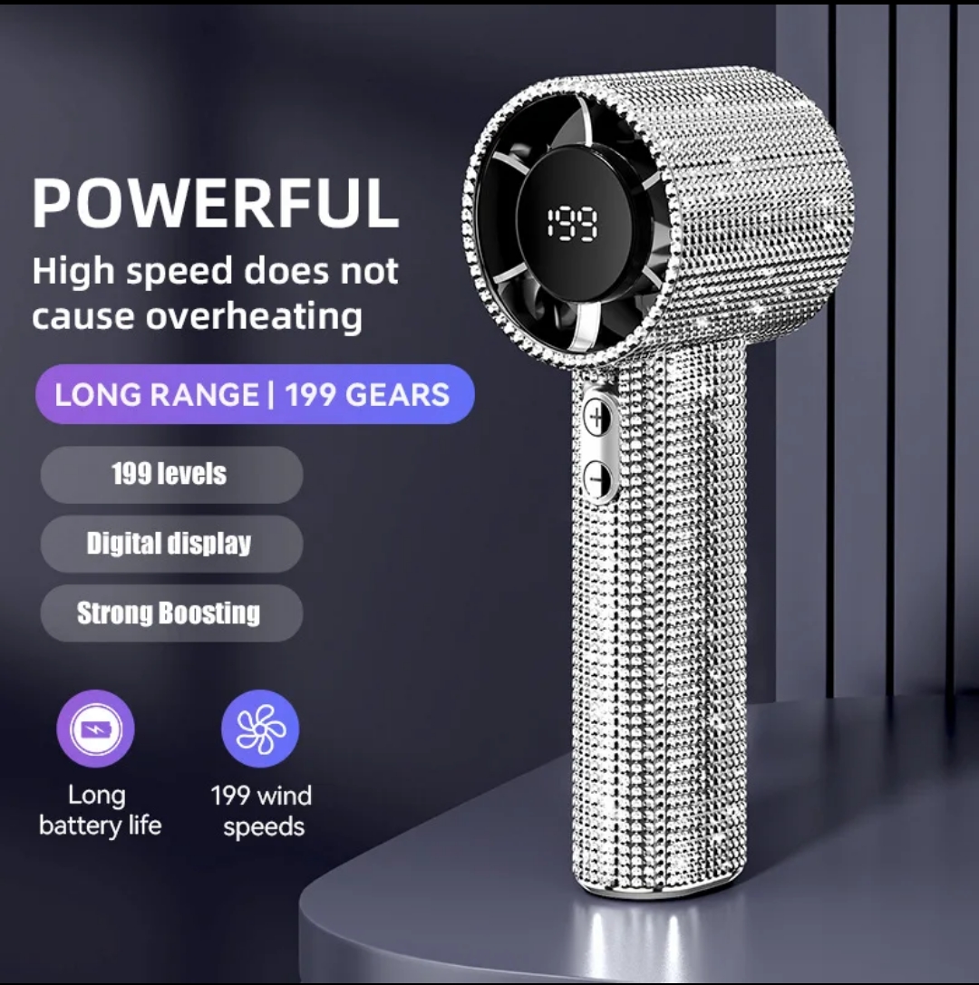 Mini ventilateur portable style diamant