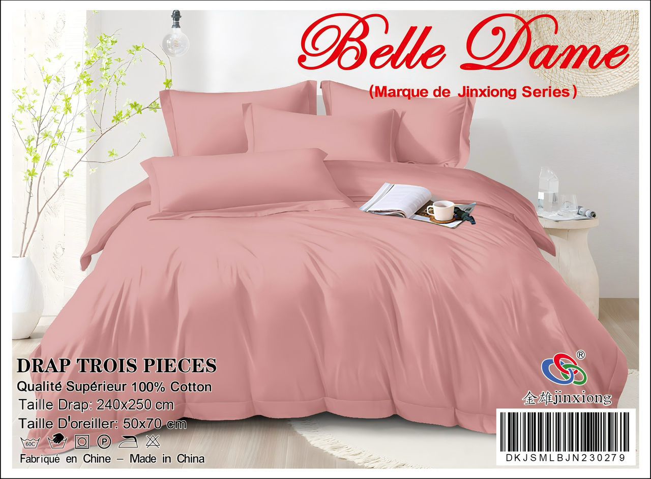 DRAPS DE LITS EN COTON-3PCS