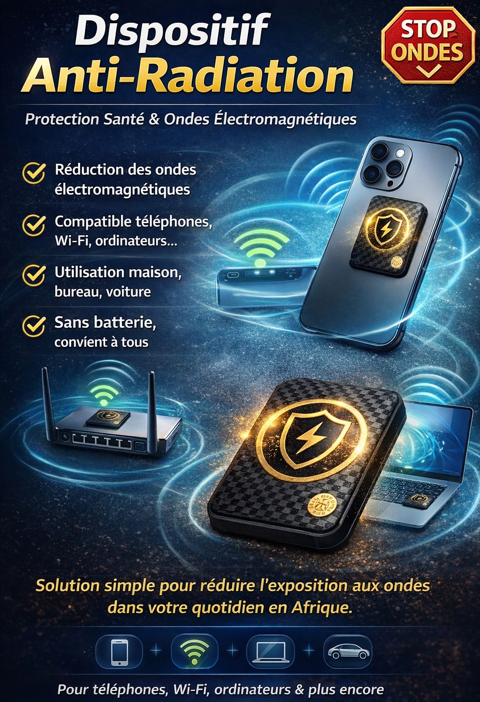 Dispositif Anti-Radiation – Protection contre les Ondes Électromagnétiques