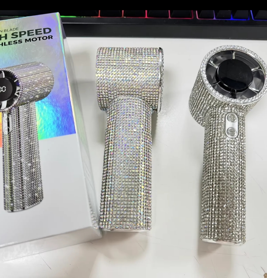 Mini ventilateur portable style diamant
