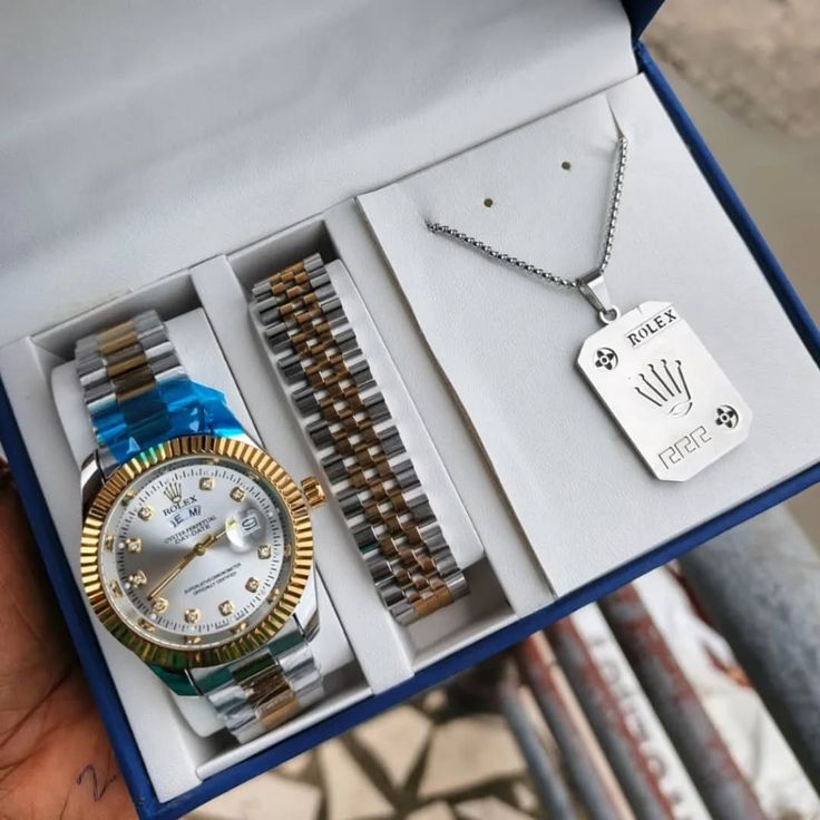 Coffret Montre Homme Luxe Doré