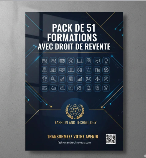 Pack complet de 51 formation +droits de reventes sur les produits digitaux
