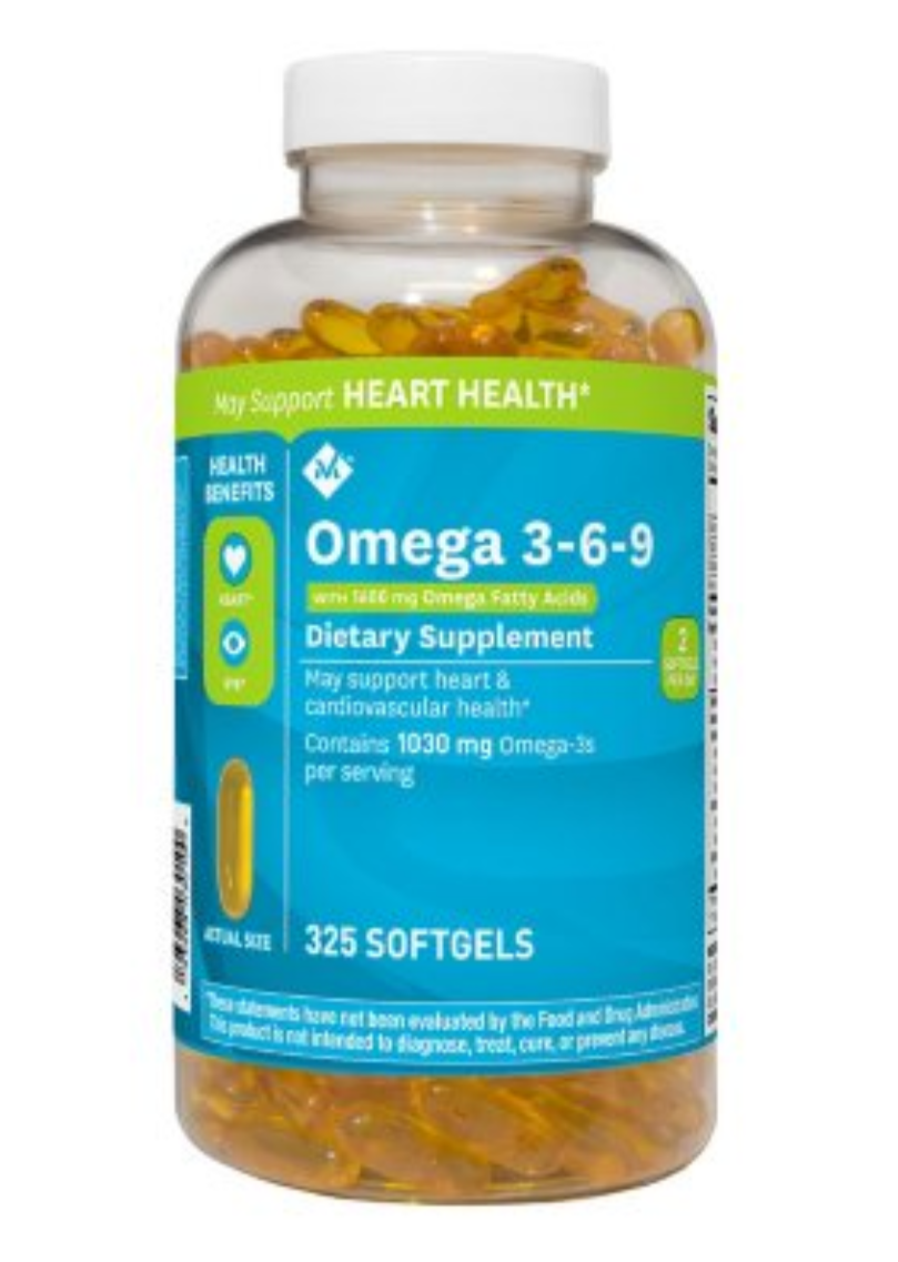 Member's Mark Omega 3-6-9 aide à soutenir la santé cardiaque et cardiovasculaire, favoriser la fonction visuelle et la santé oculaire.